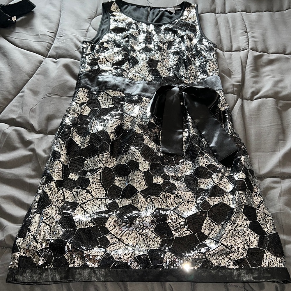 Twenty-One Black and Silver Sequin Dress